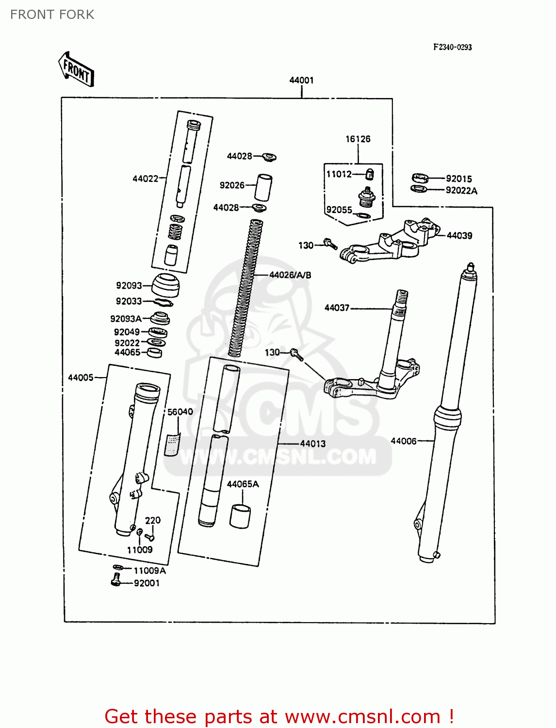 FRONT FORK KX80-M1 1988 AL