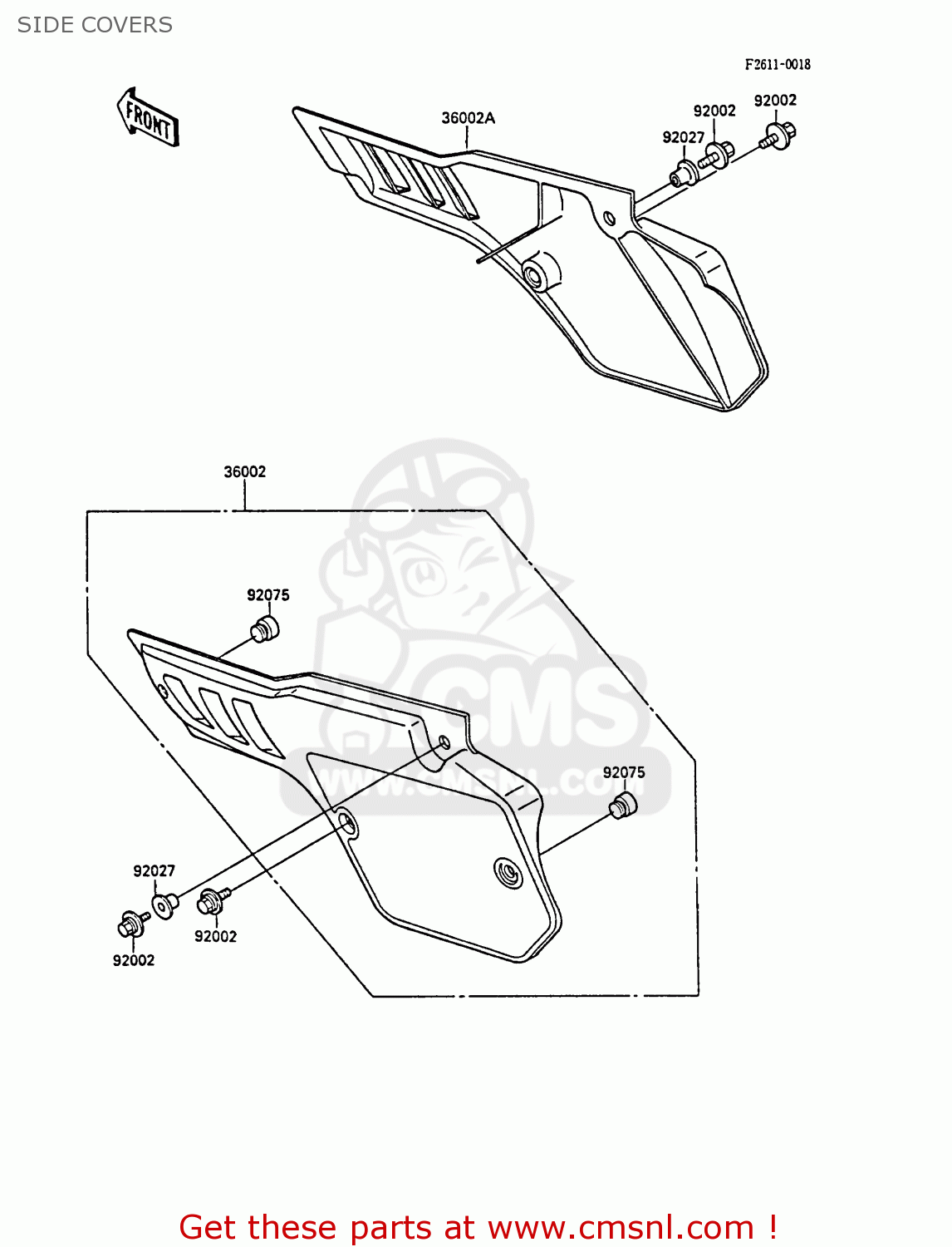 SIDE COVERS KX80-M1 1988 AL