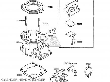 CYLINDER HEAD/CYLINDER - KX80-M1 1988 AL