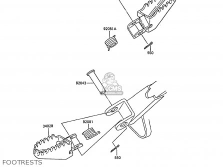 FOOTRESTS - KX80-M1 1988 AL