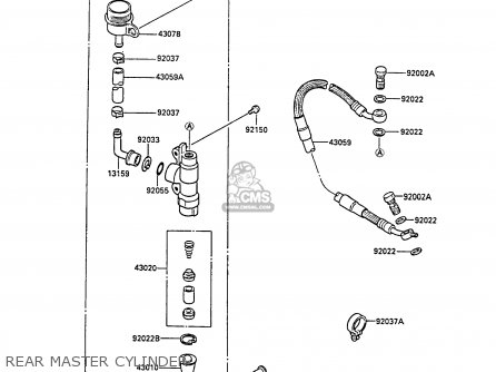 REAR MASTER CYLINDER - KX80-M1 1988 AL