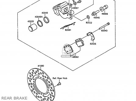 REAR BRAKE - KX80-M1 1988 AL