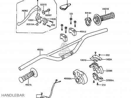 HANDLEBAR - KX80-M1 1988 AL