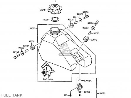 FUEL TANK - KX80-M1 1988 AL