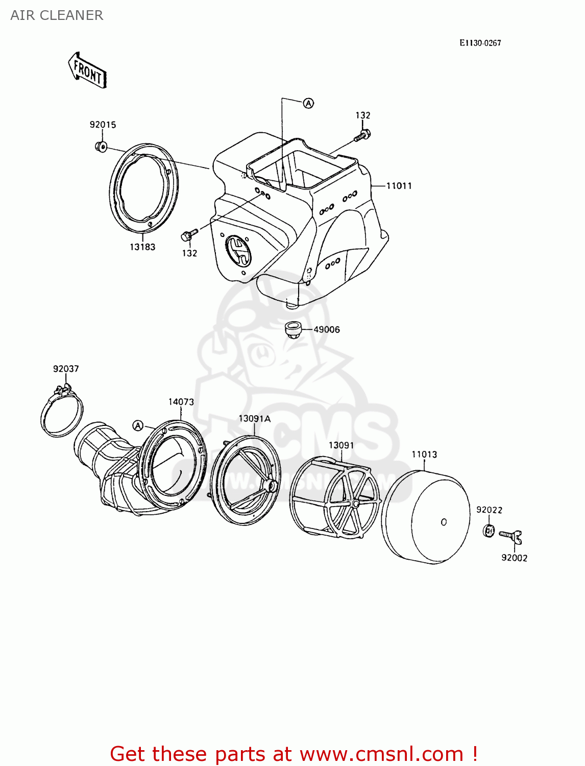 AIR CLEANER KX80-M2 1989 AL