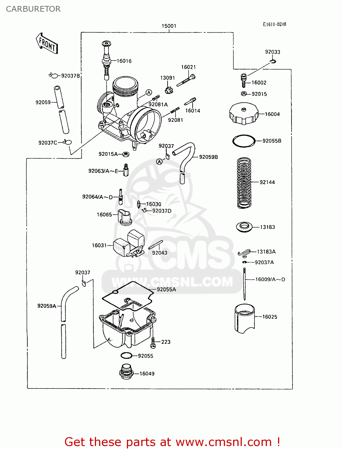 CARBURETOR KX80-M2 1989 AL