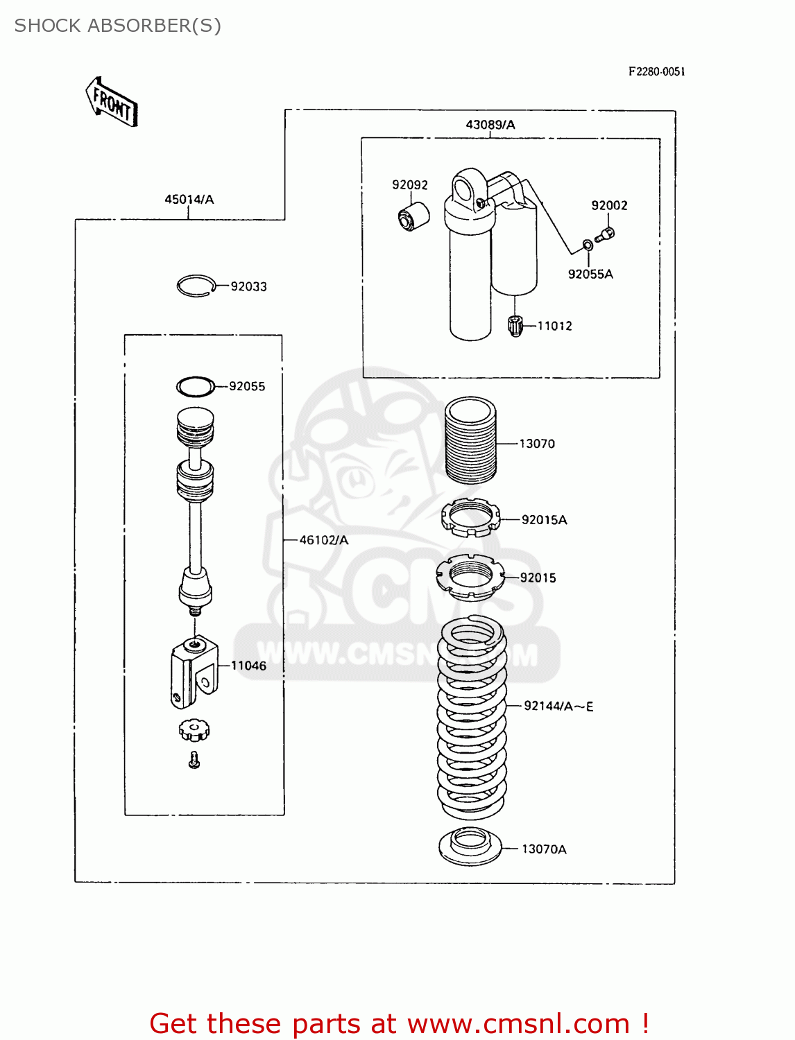 SHOCK ABSORBER(S) KX80-M2 1989 AL