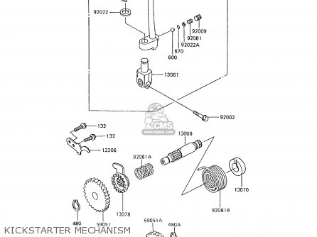 KICKSTARTER MECHANISM - KX80-M2 1989 AL