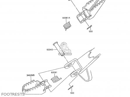 FOOTRESTS - KX80-M2 1989 AL