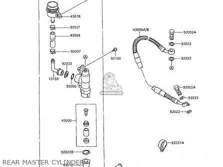 REAR MASTER CYLINDER - KX80-M2 1989 AL