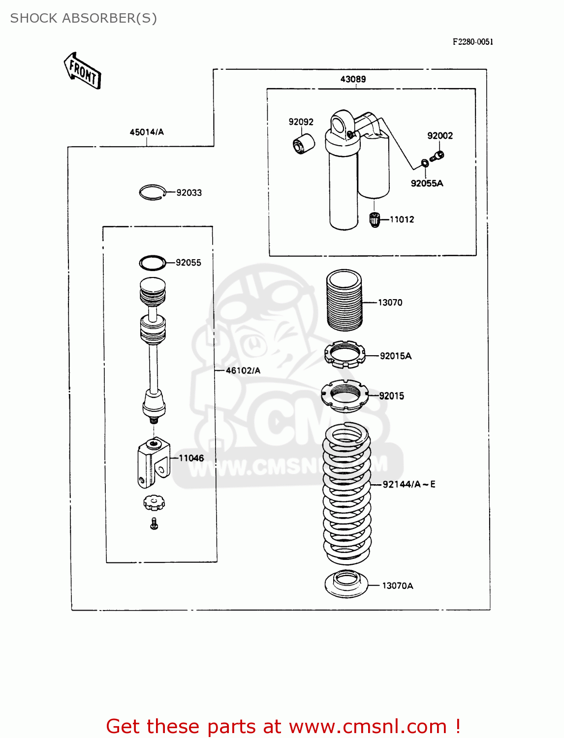 SHOCK ABSORBER(S) KX80-M3 1990 AUSTRALIA AL
