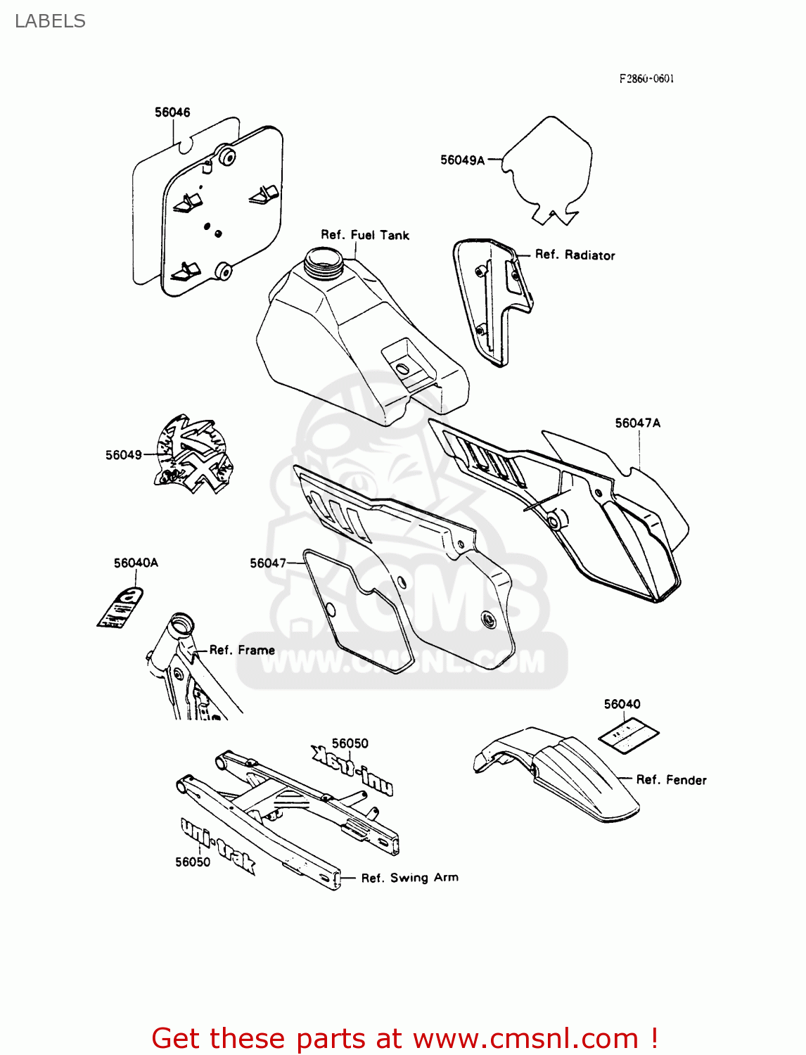 LABELS KX80-M3 1990 AUSTRALIA AL