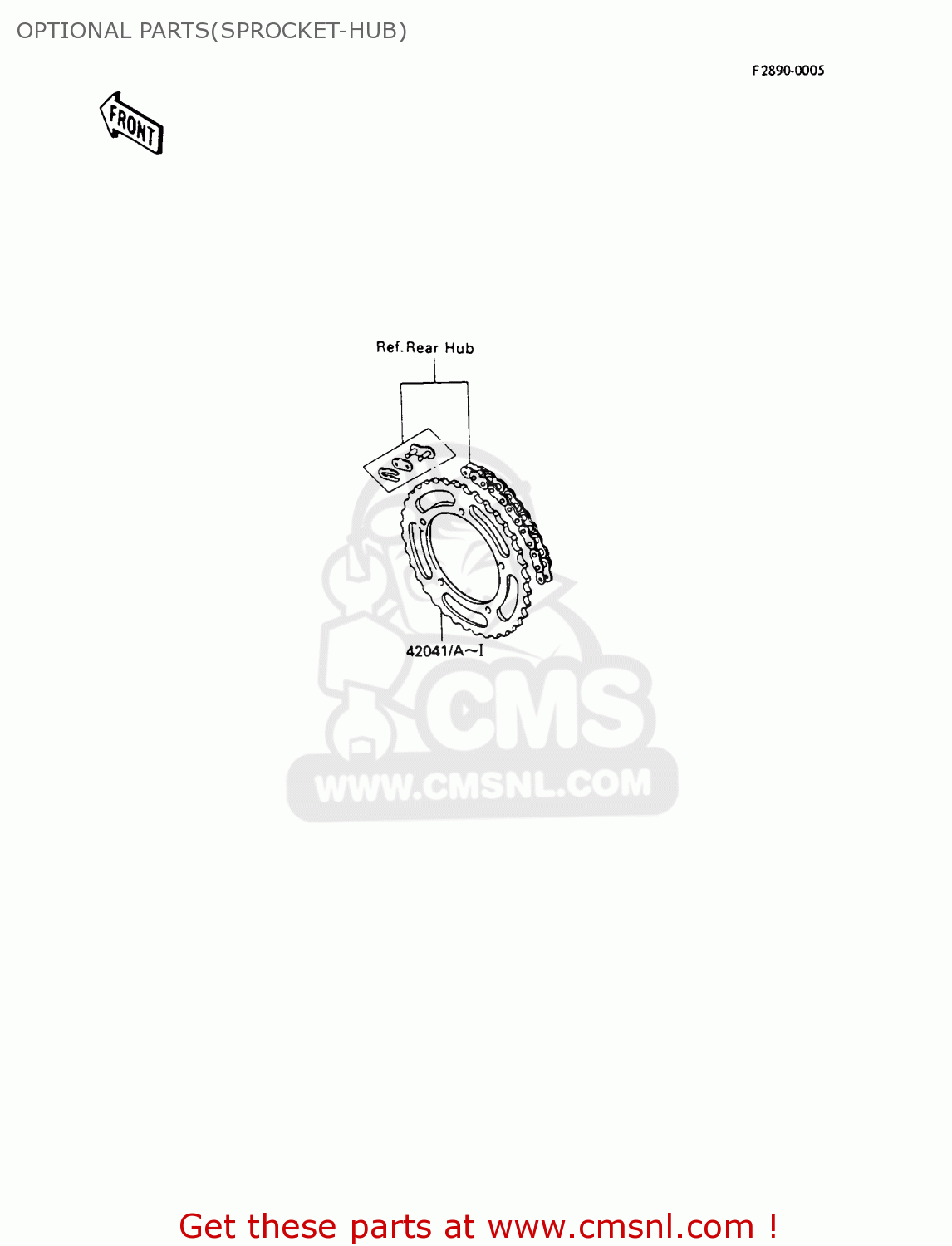 OPTIONAL PARTS(SPROCKET-HUB) KX80-M3 1990 AUSTRALIA AL