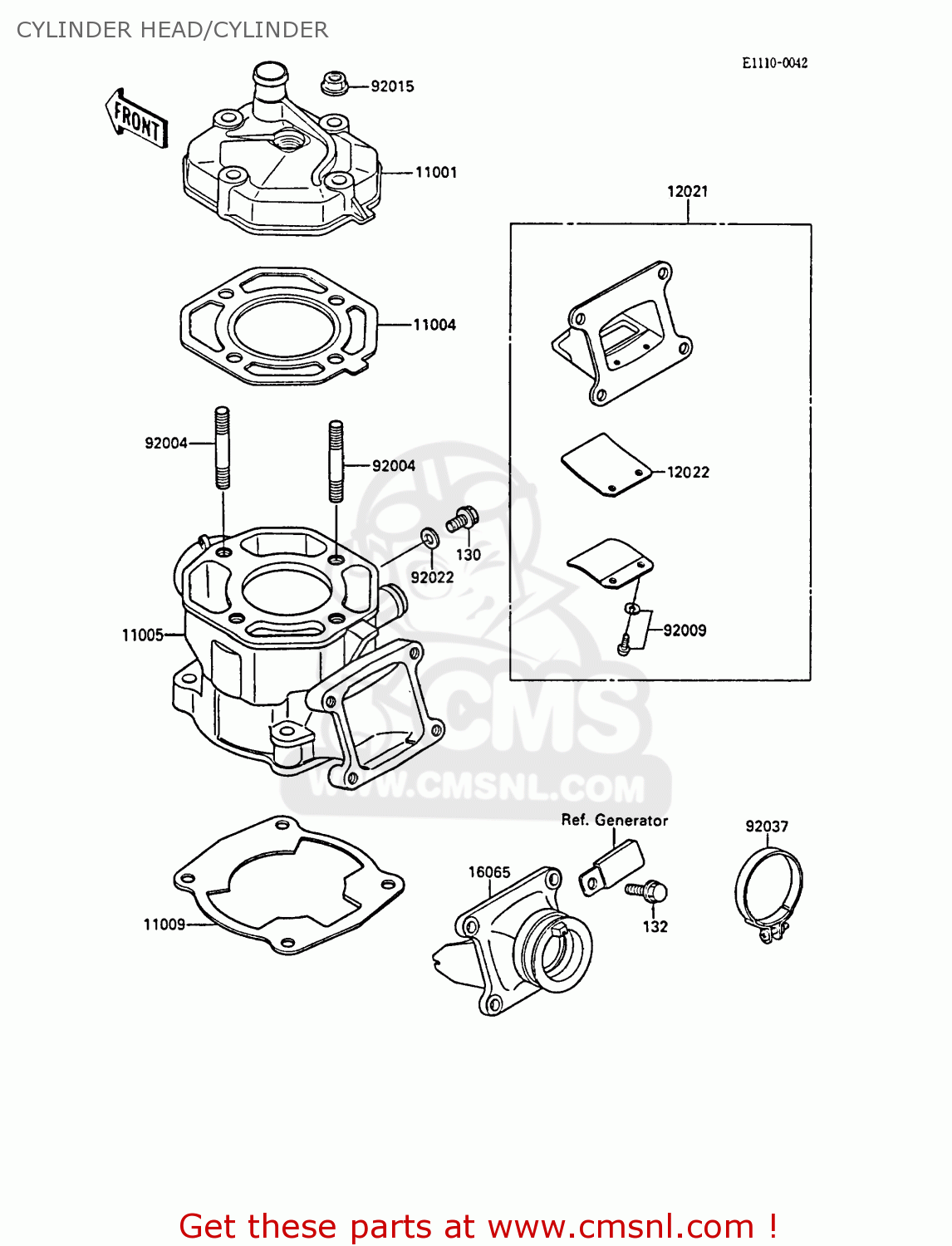 CYLINDER HEAD/CYLINDER KX80-N1 1988 UNITED KINGDOM AL