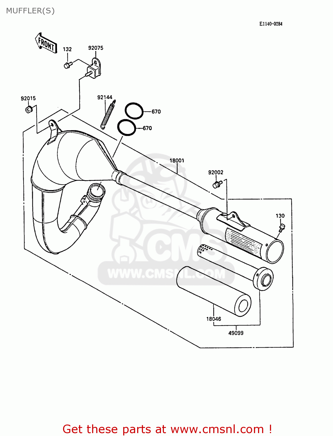 MUFFLER(S) KX80-N1 1988 UNITED KINGDOM AL