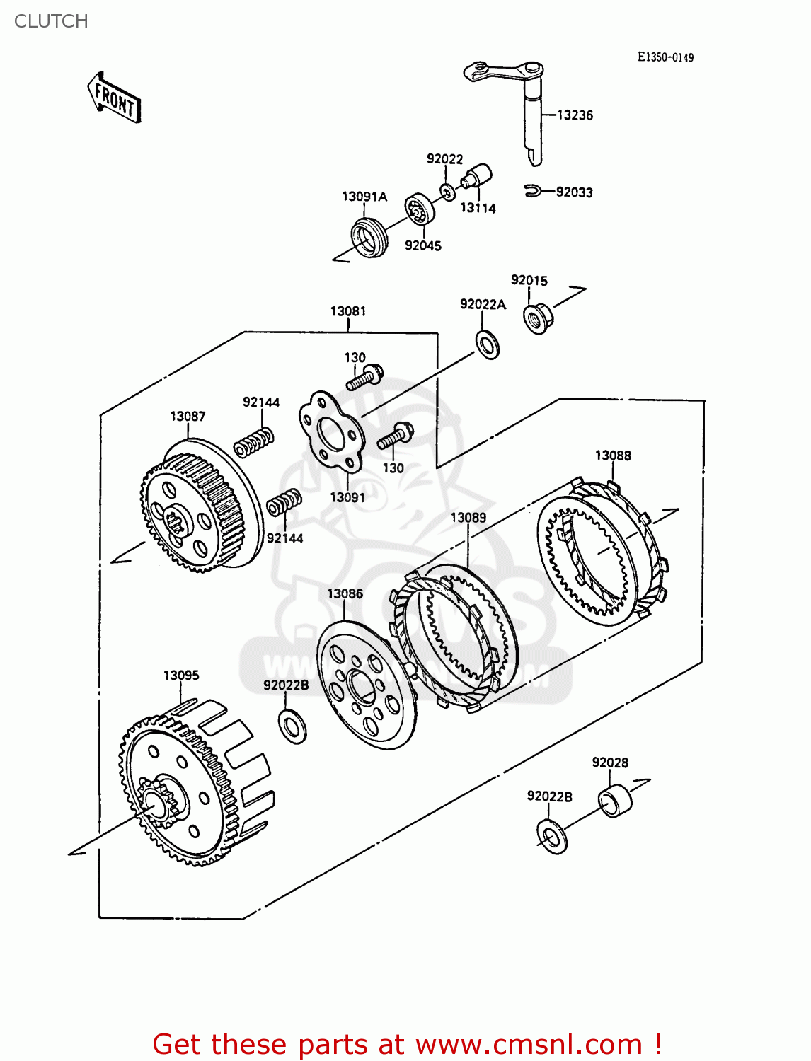 CLUTCH KX80-N1 1988 UNITED KINGDOM AL