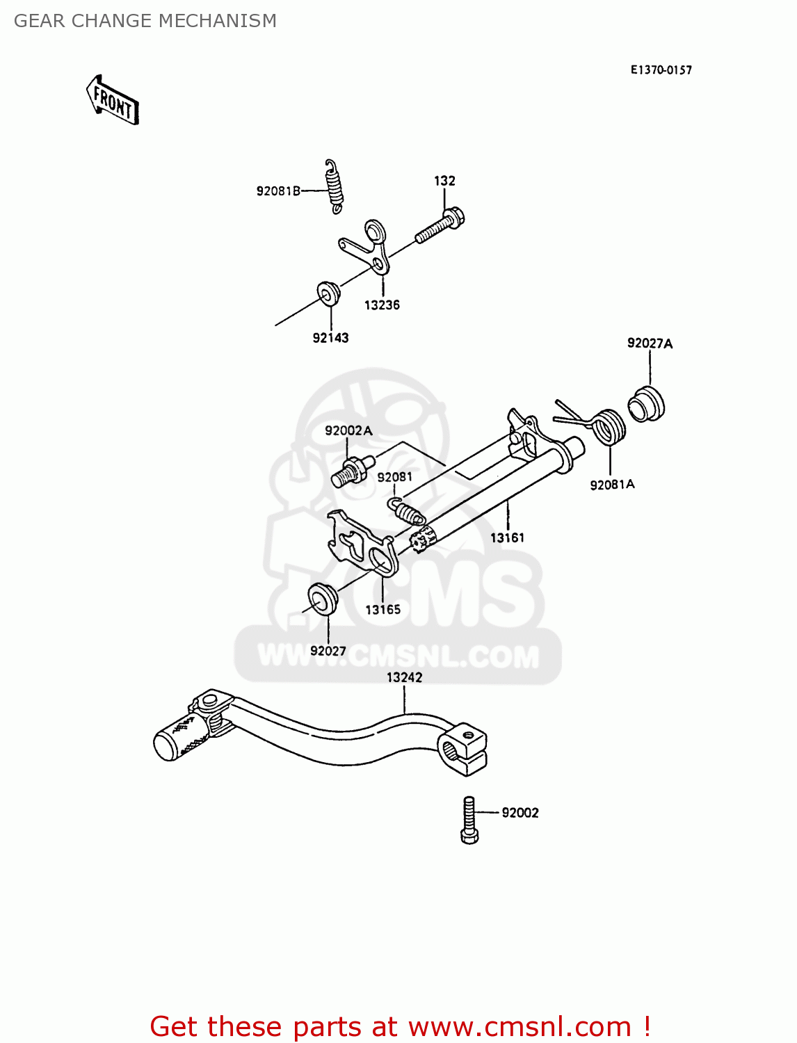 GEAR CHANGE MECHANISM KX80-N1 1988 UNITED KINGDOM AL