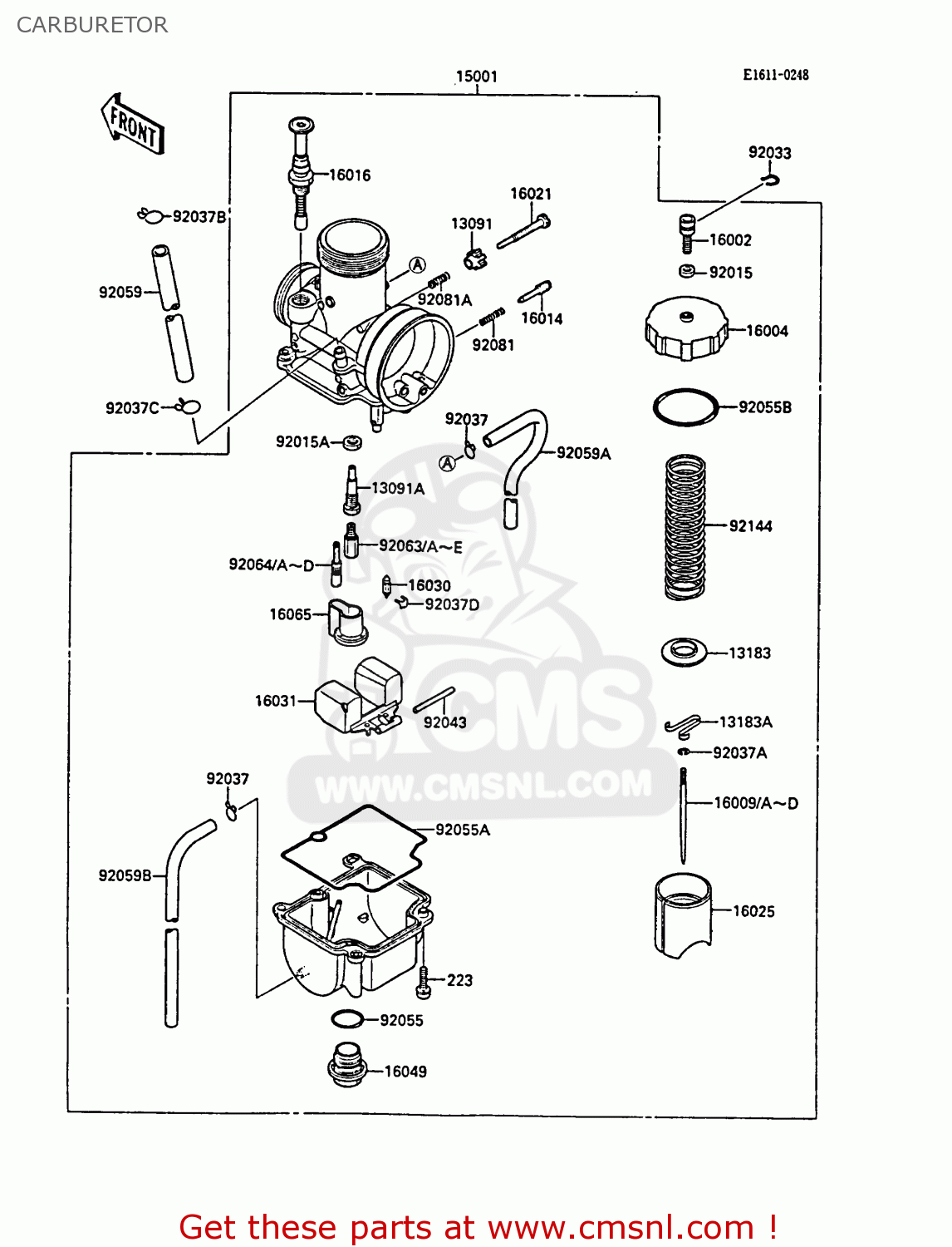 CARBURETOR KX80-N1 1988 UNITED KINGDOM AL