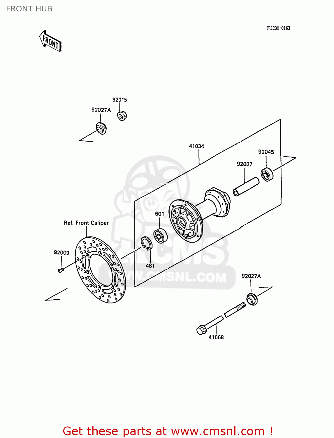 FRONT HUB KX80-N1 1988 UNITED KINGDOM AL