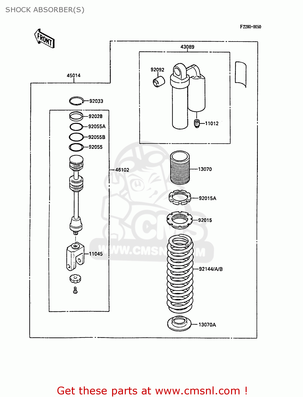 SHOCK ABSORBER(S) KX80-N1 1988 UNITED KINGDOM AL