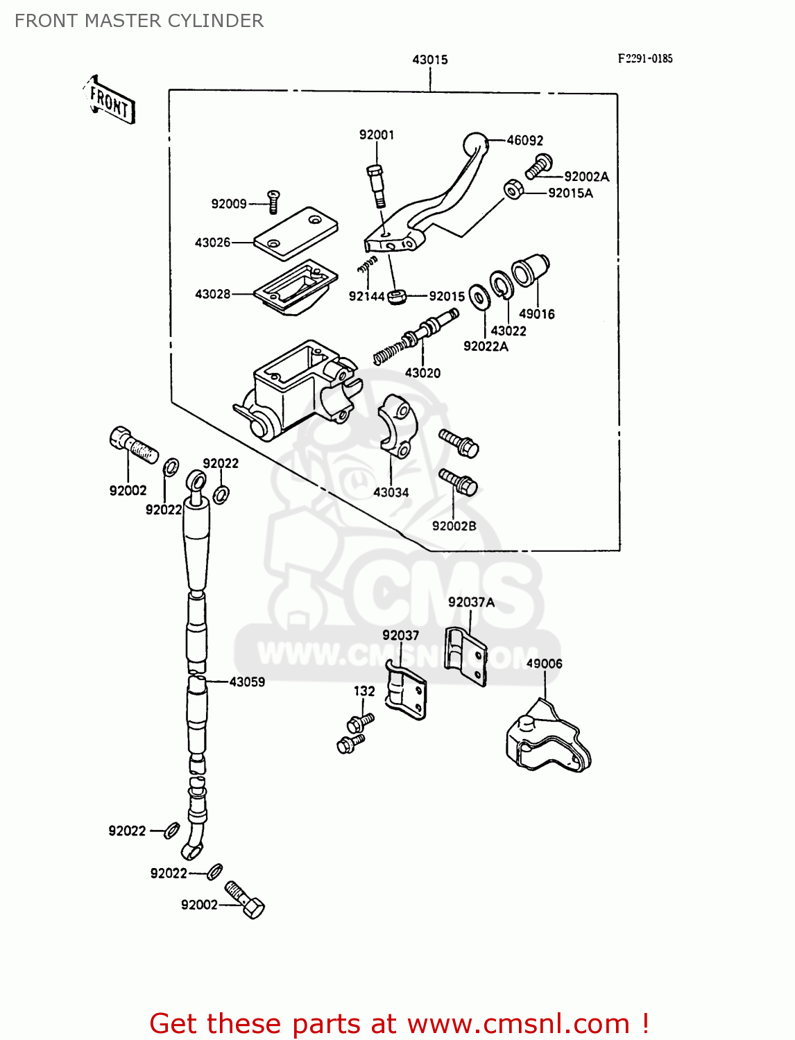 FRONT MASTER CYLINDER KX80-N1 1988 UNITED KINGDOM AL