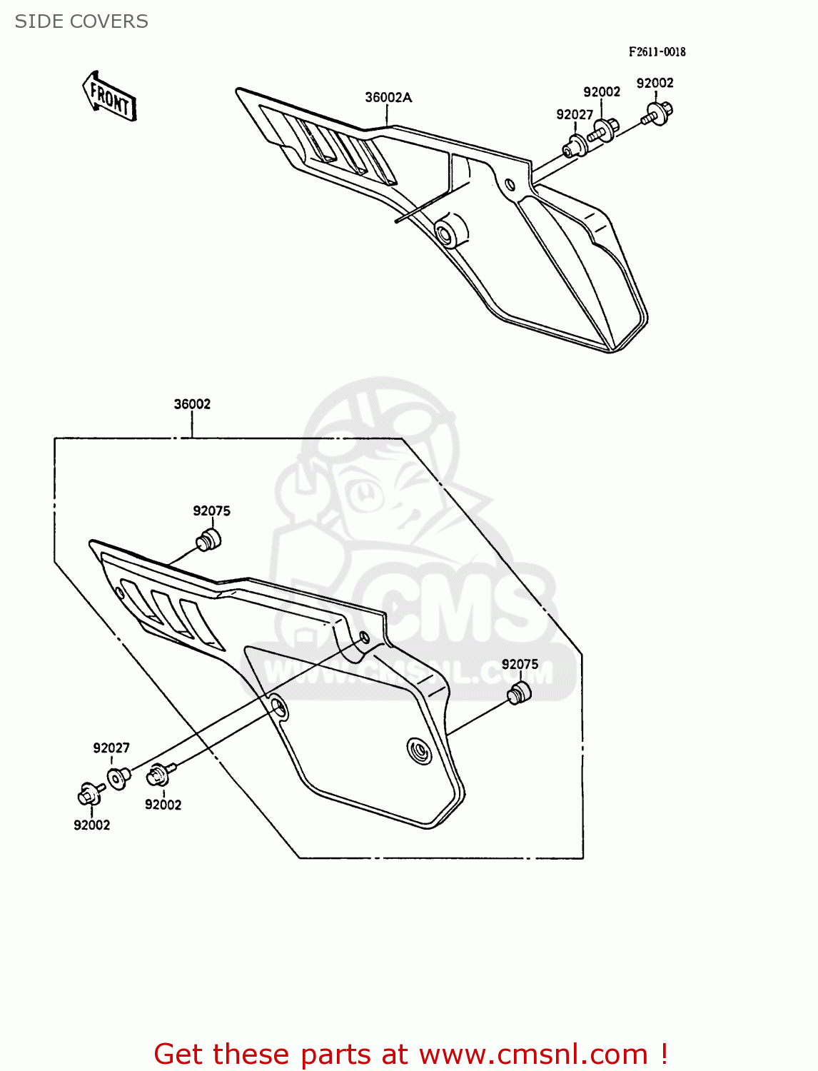 SIDE COVERS KX80-N1 1988 UNITED KINGDOM AL