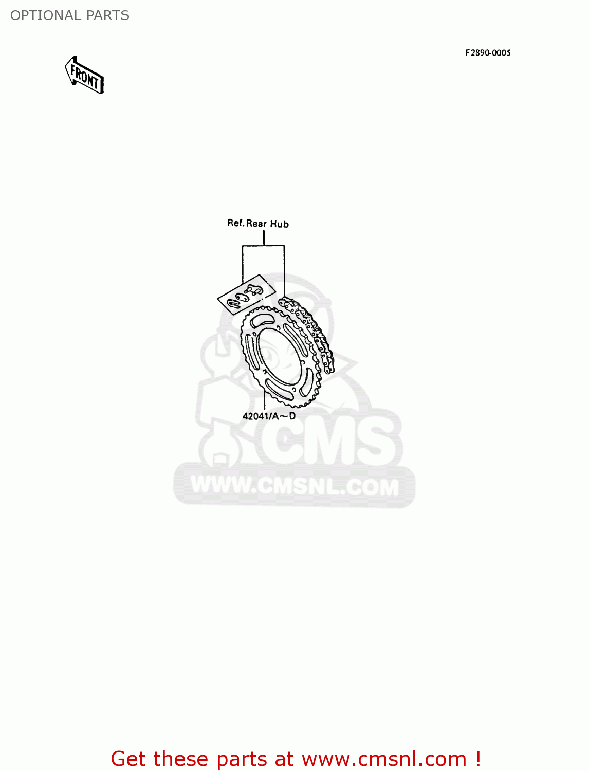 OPTIONAL PARTS KX80-N1 1988 UNITED KINGDOM AL