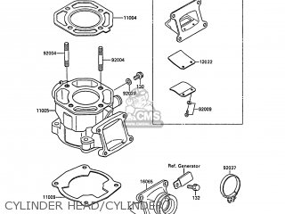 CYLINDER HEAD/CYLINDER - KX80-N1 1988 UNITED KINGDOM AL