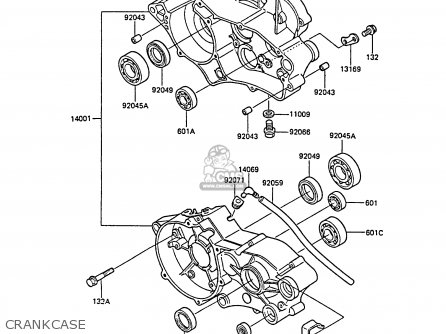 CRANKCASE - KX80-N1 1988 UNITED KINGDOM AL