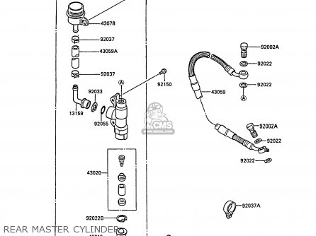REAR MASTER CYLINDER - KX80-N1 1988 UNITED KINGDOM AL