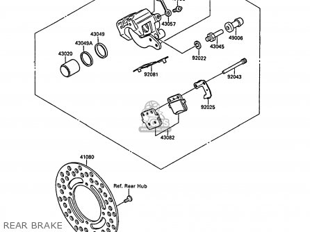 REAR BRAKE - KX80-N1 1988 UNITED KINGDOM AL