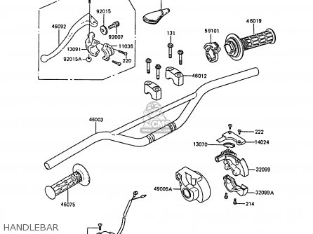 HANDLEBAR - KX80-N1 1988 UNITED KINGDOM AL