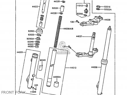 FRONT FORK - KX80-N1 1988 UNITED KINGDOM AL