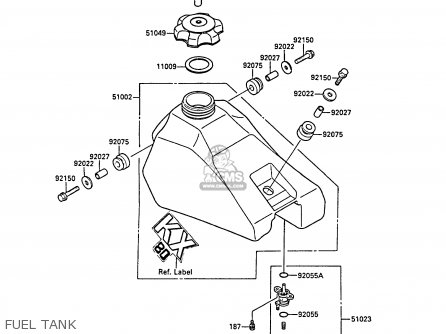 FUEL TANK - KX80-N1 1988 UNITED KINGDOM AL