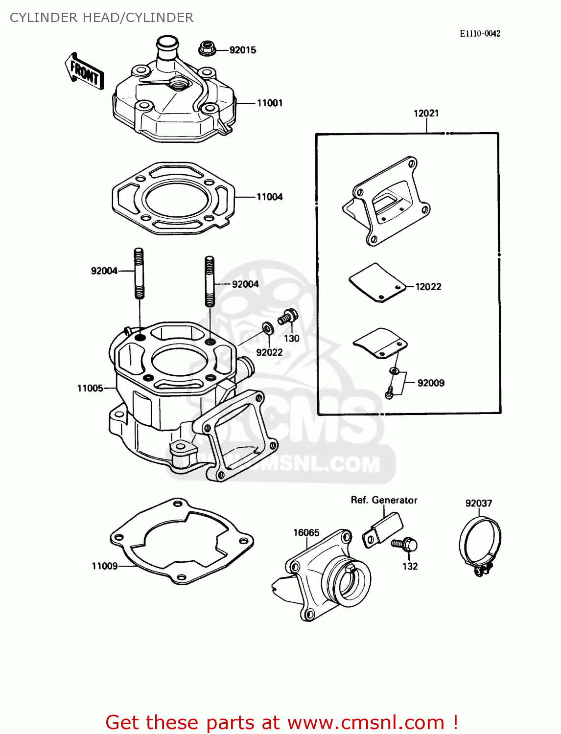 CYLINDER HEAD/CYLINDER KX80-N1 1988 USA