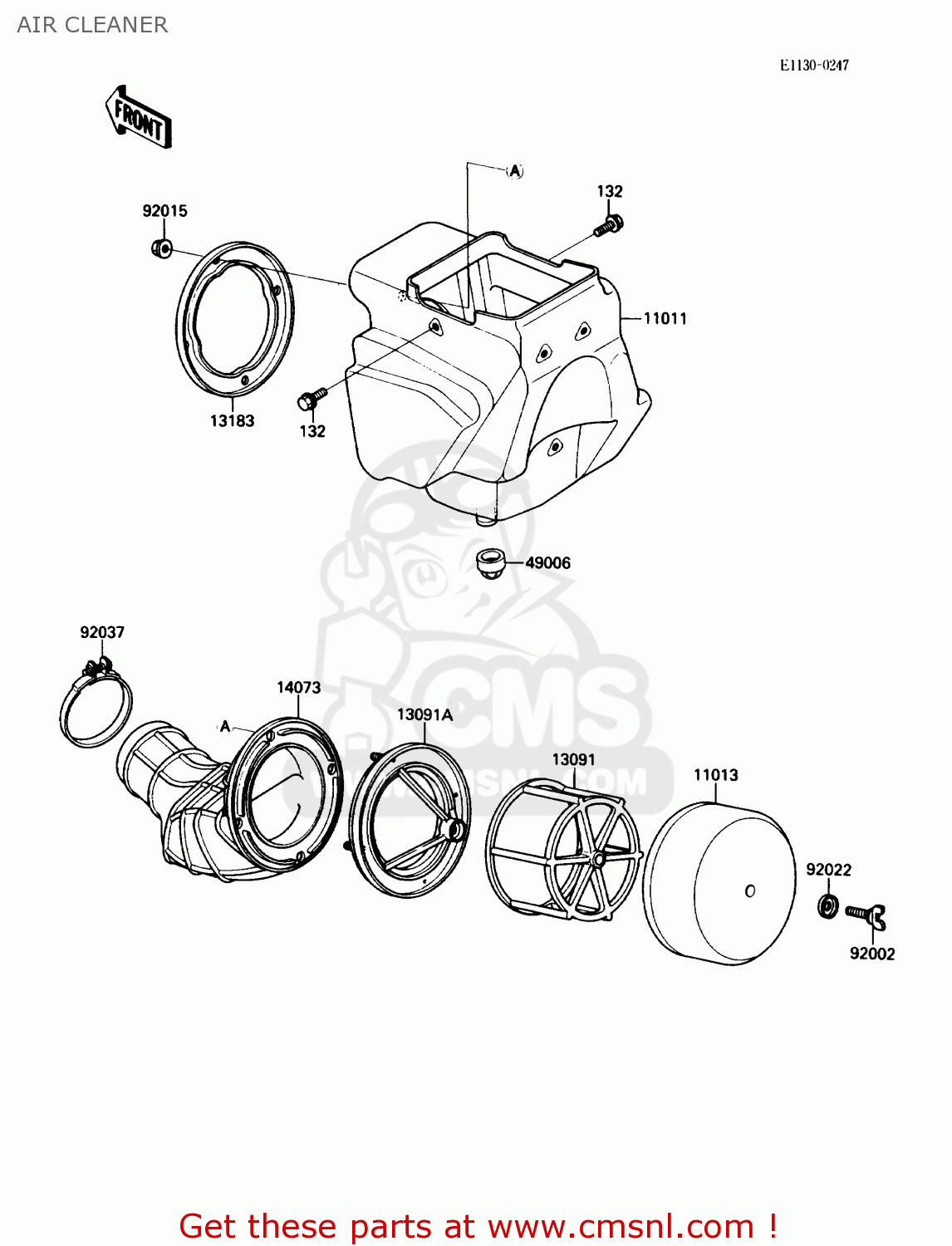 AIR CLEANER KX80-N1 1988 USA