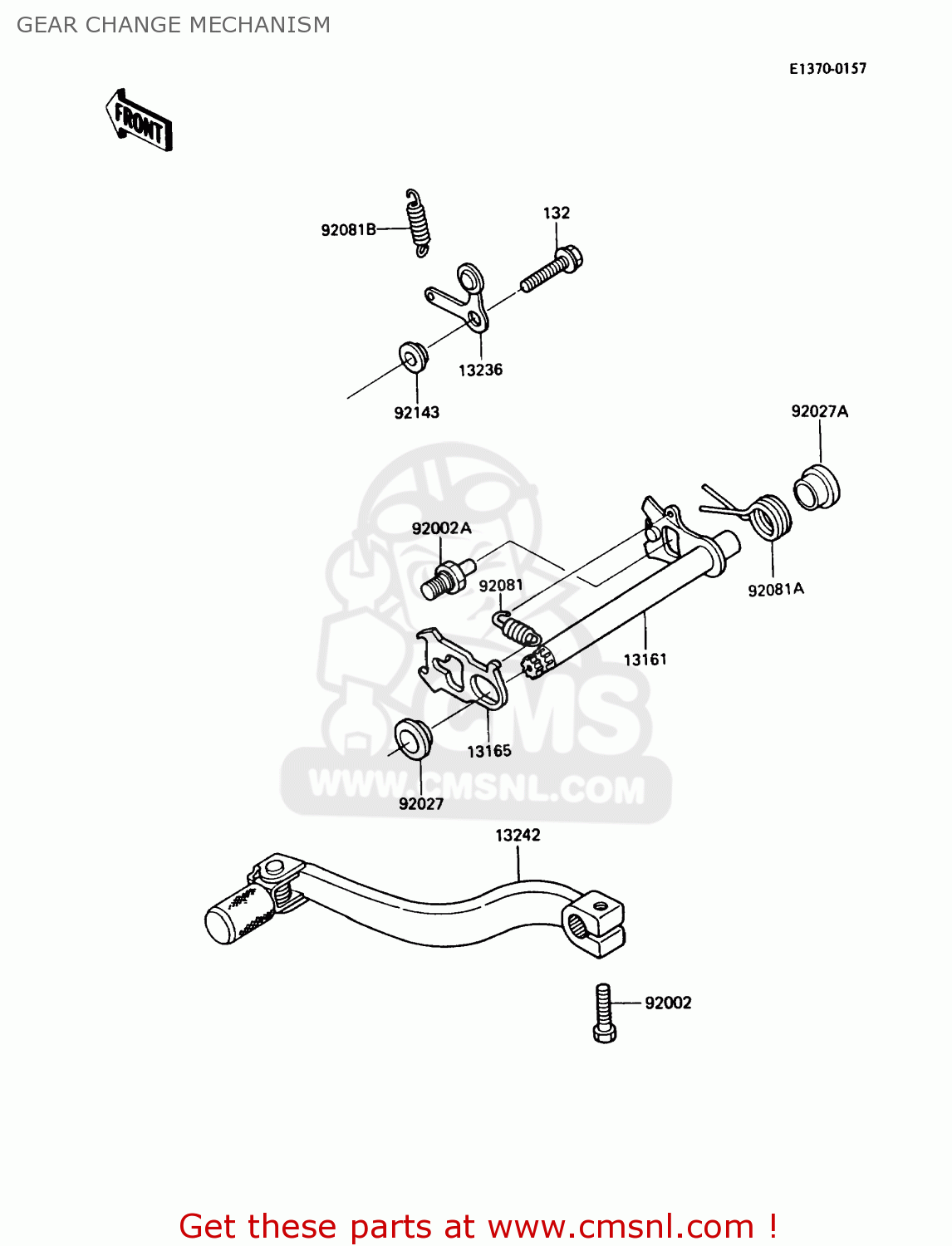 GEAR CHANGE MECHANISM KX80-N1 1988 USA