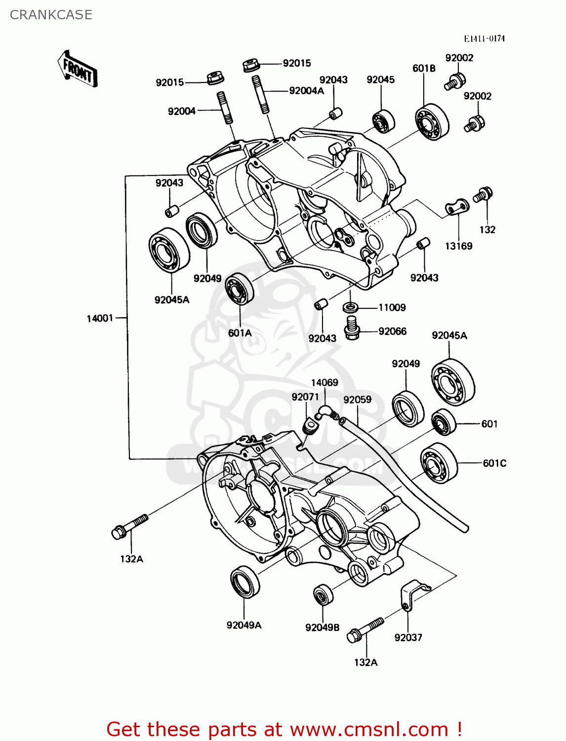 CRANKCASE KX80-N1 1988 USA