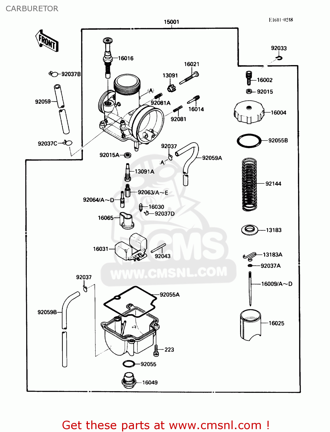 CARBURETOR KX80-N1 1988 USA