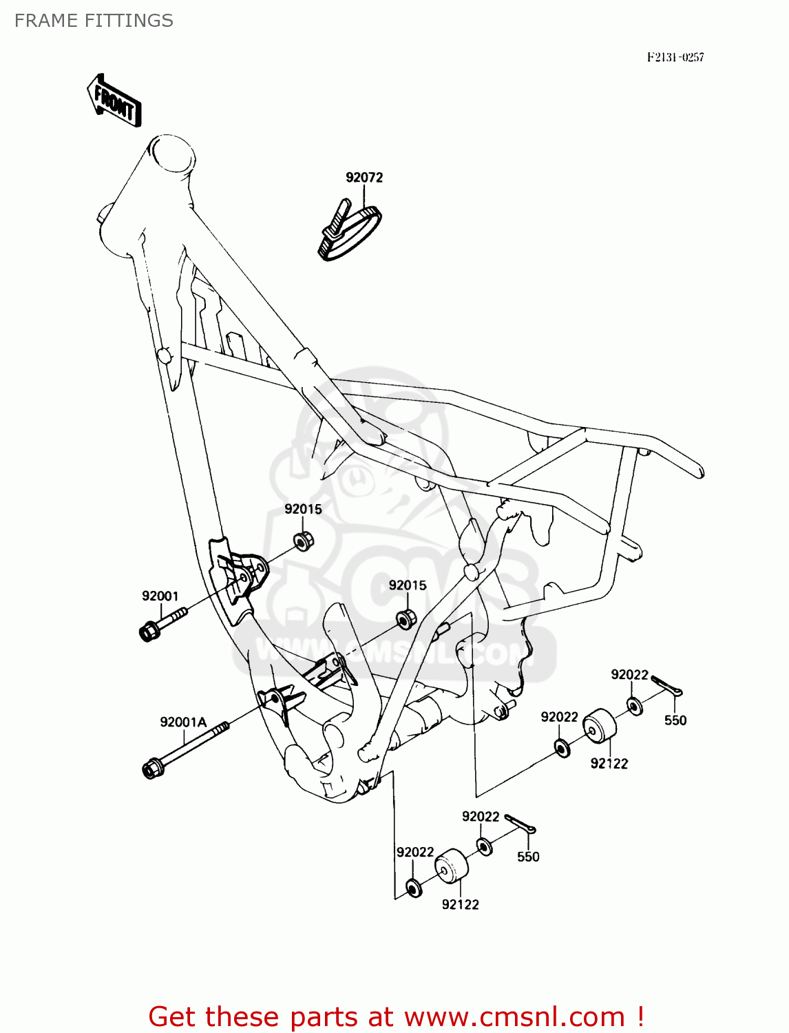 FRAME FITTINGS KX80-N1 1988 USA