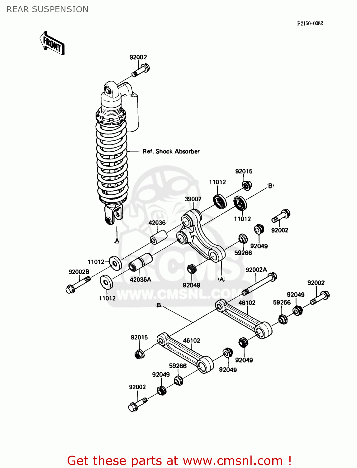 REAR SUSPENSION KX80-N1 1988 USA