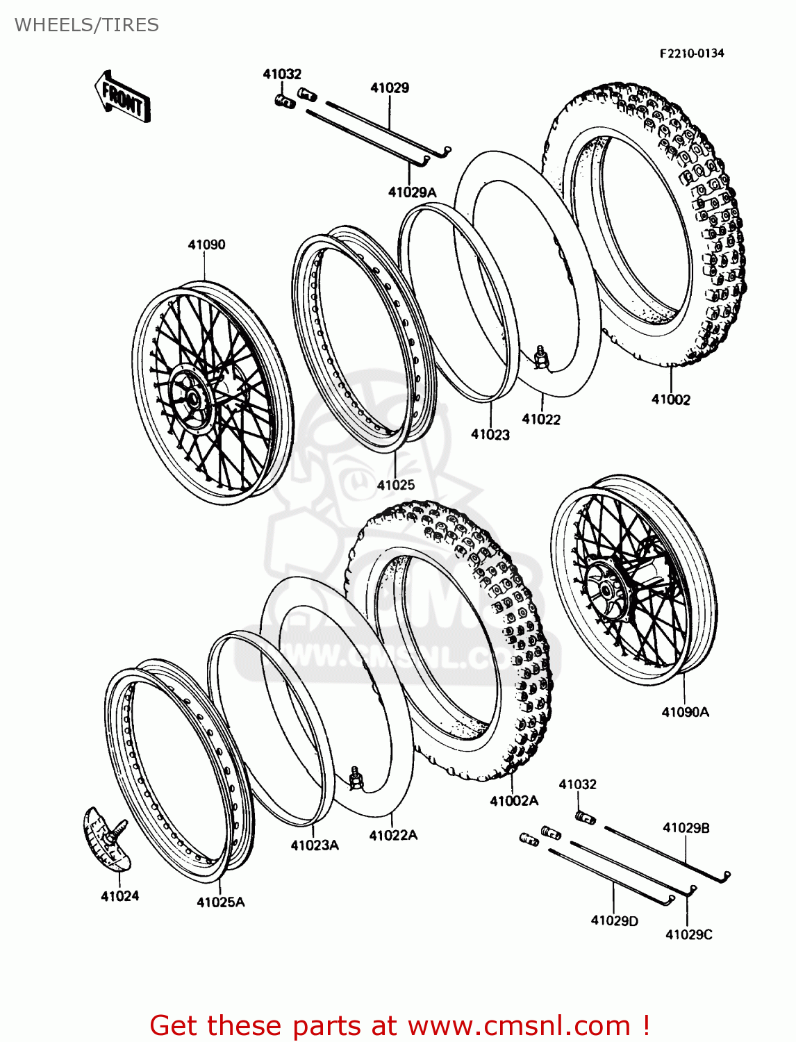WHEELS/TIRES KX80-N1 1988 USA
