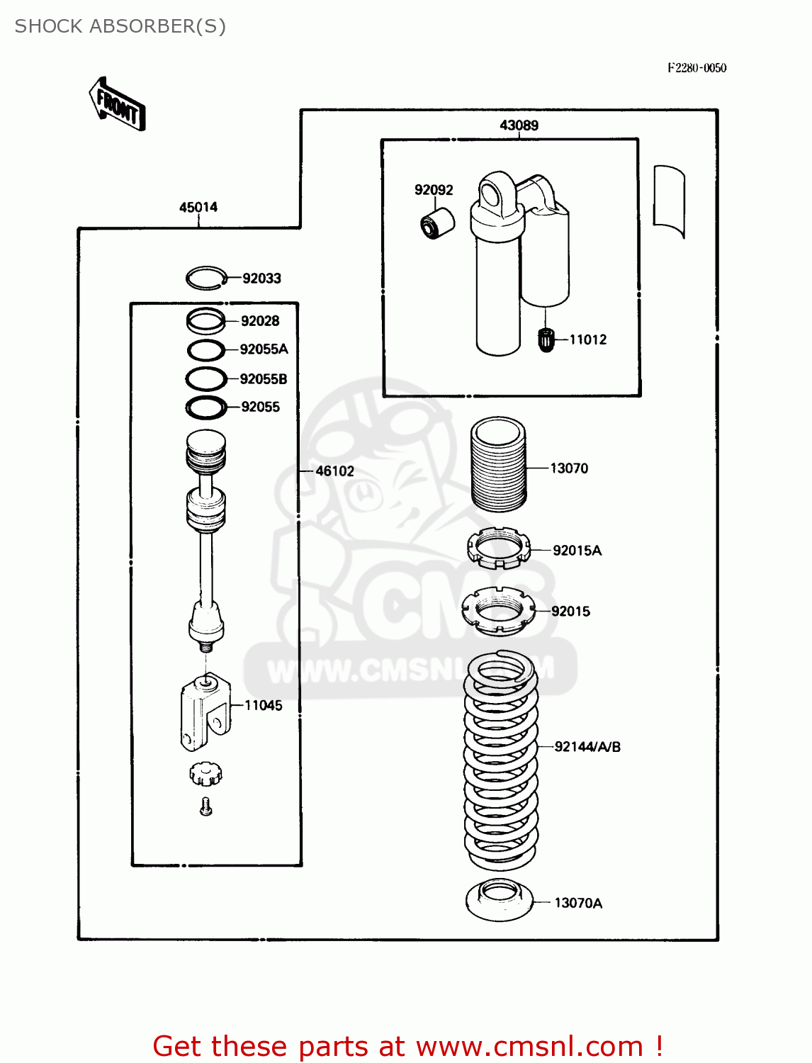 SHOCK ABSORBER(S) KX80-N1 1988 USA