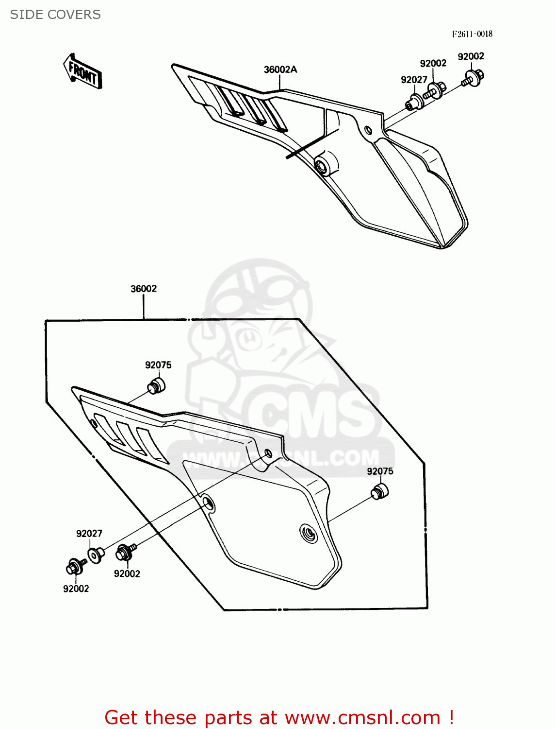 SIDE COVERS KX80-N1 1988 USA