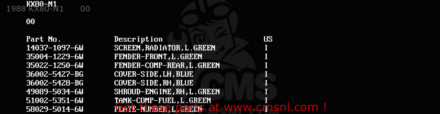 1988 KX80-N1      00 KX80-N1 1988 USA