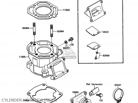CYLINDER HEAD/CYLINDER - KX80-N1 1988 USA