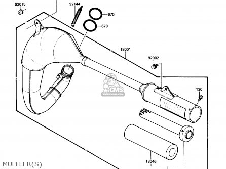 MUFFLER(S) - KX80-N1 1988 USA