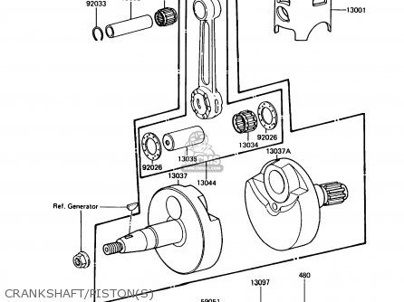 CRANKSHAFT/PISTON(S) - KX80-N1 1988 USA
