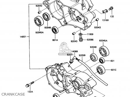 CRANKCASE - KX80-N1 1988 USA