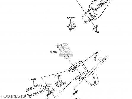 FOOTRESTS - KX80-N1 1988 USA